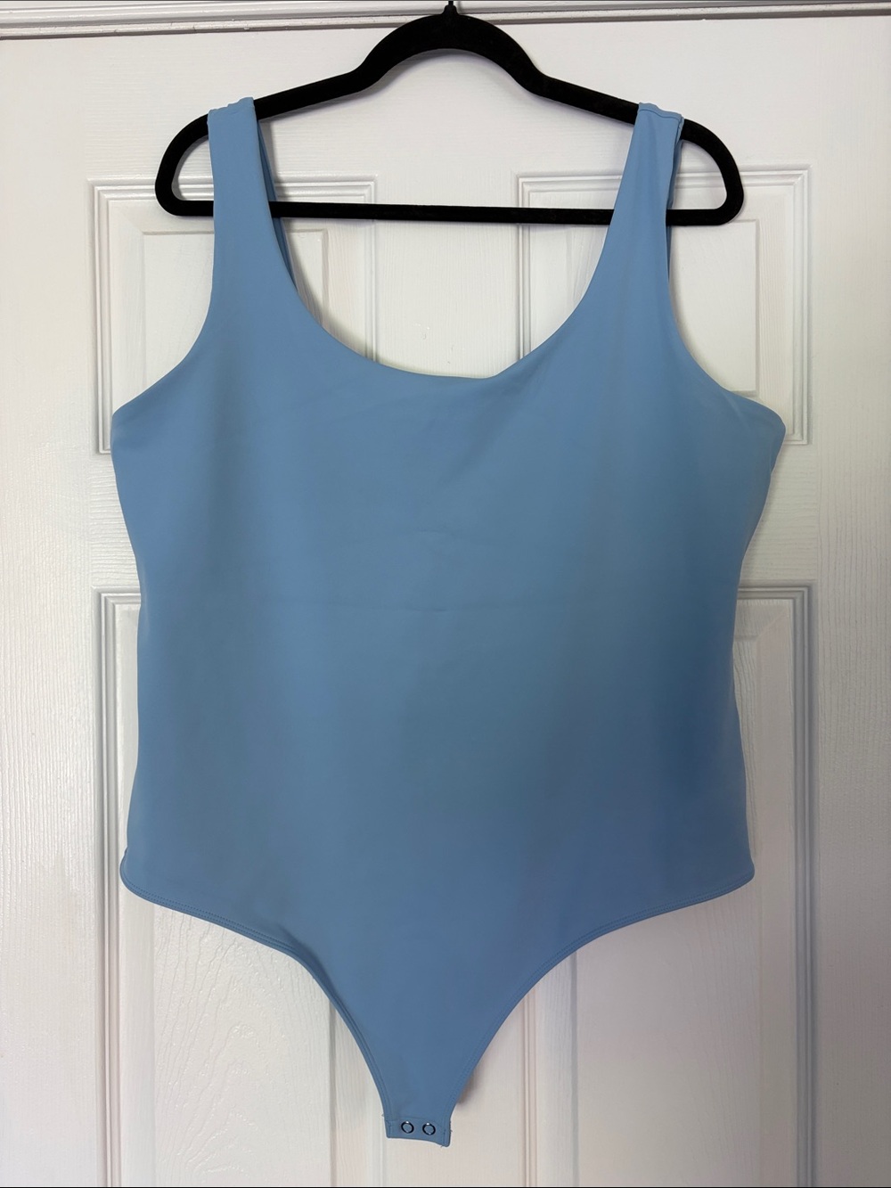 Women’s Express Light Blue Scoop Neck Body Countour Bodysuit